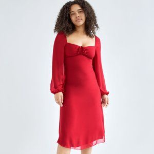 Aritzia Wilfred Jacqueline Dress in Red